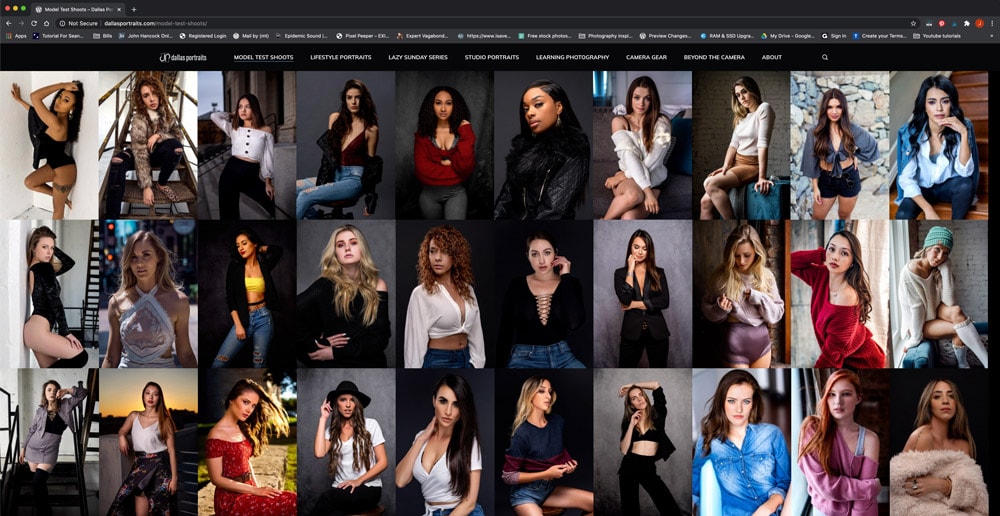 Dallas Portraits Online Portfolio Website