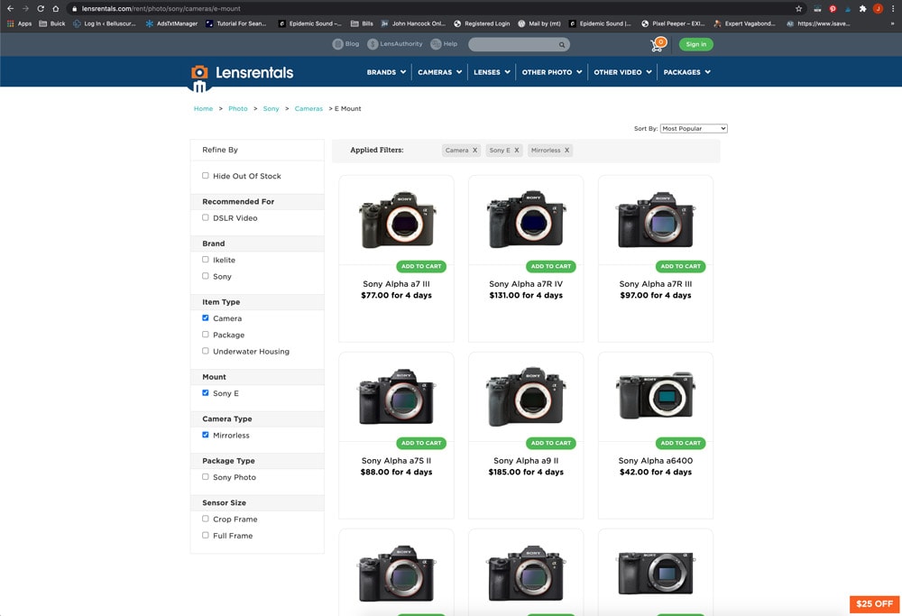 Lensrentals.com Online Camera Lens Rental Company