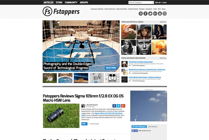Fstoppers.com website