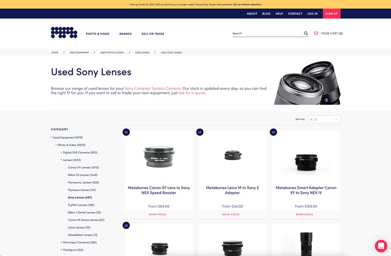 MPB.com Used Lenses For Sale