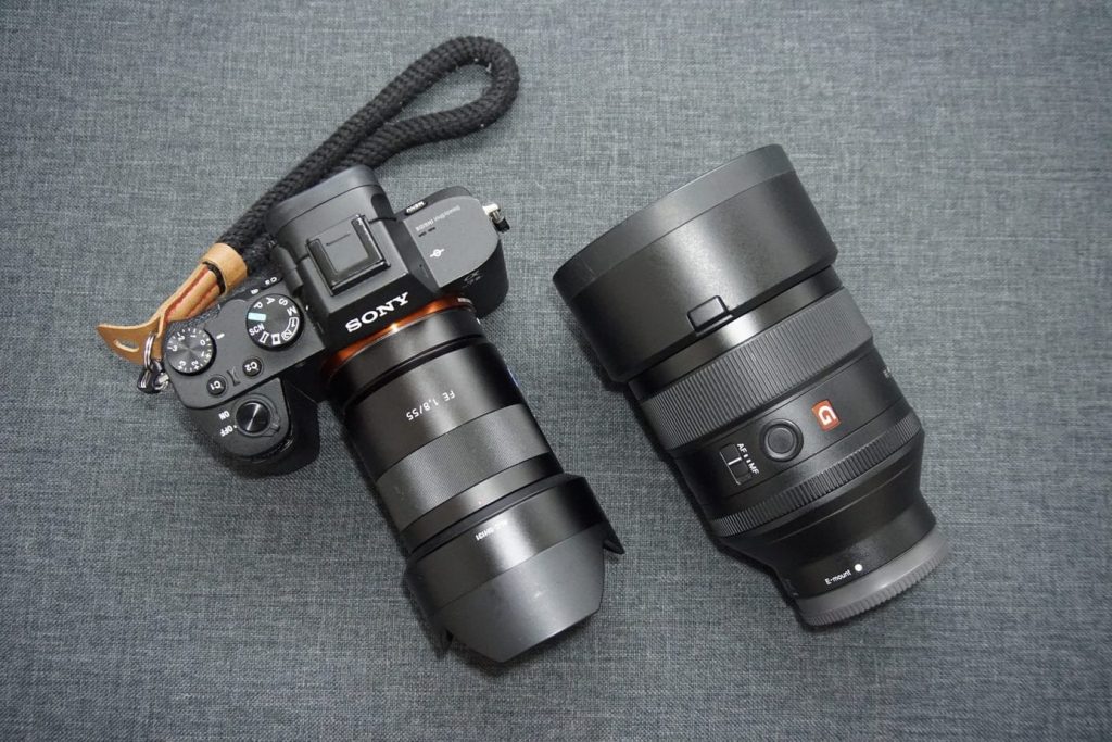 Sony a7riii with Sony 55mm f1.8 lens and 85mm f1.4